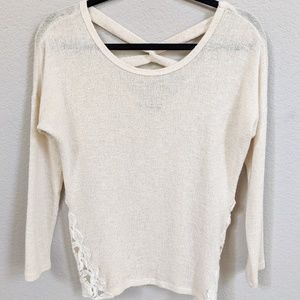 Sheer X-Back Sweater